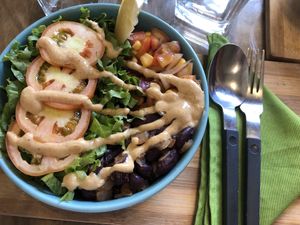 Brown rice Mexican bowl at Taste El Nido in El Nido
