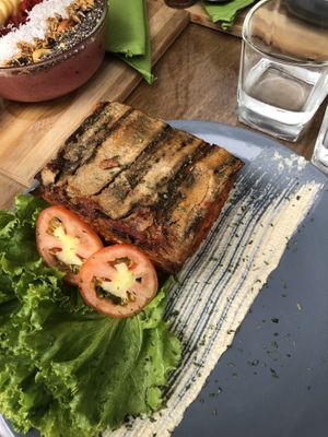 Vegan eggplant lasagna  at Taste El Nido in El Nido