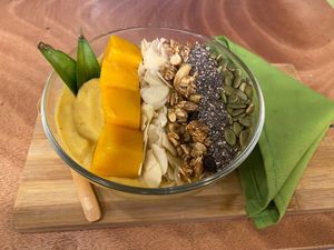 Orange Smoothie Bowl at Taste El Nido in El Nido