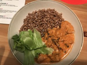 Beef Stroganoff  at Peaches in Moscow