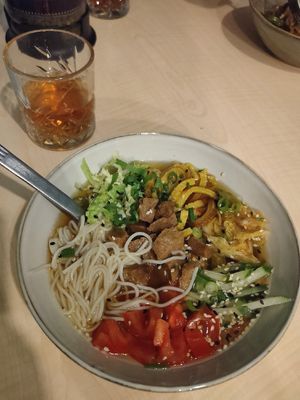 Korean soup at Peaches in Moscow