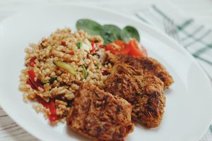 schnitzel at Peaches in Moscow