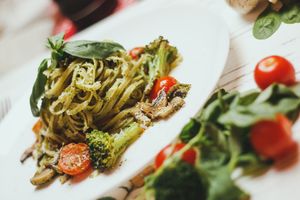 Pesto Pasta at Peaches in Moscow