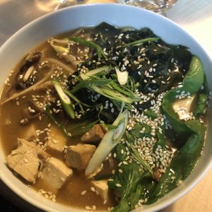 Miso soup at Peaches in Moscow