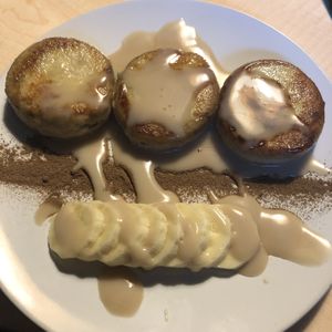 Banana desert at Peaches in Moscow