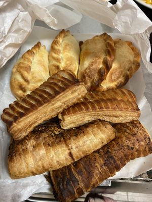 Vegan empanadas (4 different options; with seitan/heura/vegan tuna/vegan mince)  at Bar Poxé in Mallorca