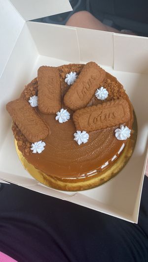 100% Vegan cake (vainilla cake with vegan cream and lotus spread)  at Bar Poxé in Mallorca