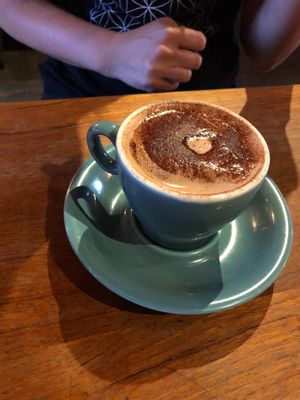 Hot chocolate! (Vegan of course.) at Cellar Club in Leamington Spa
