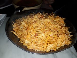 Flavoured rice at Masala Dabbas in Orpington