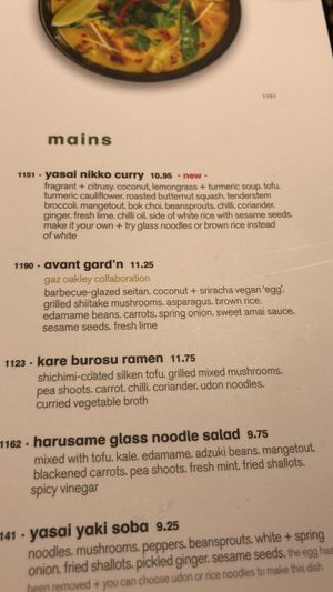 Vegan mains at Wagamama - Printworks in Manchester