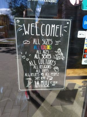 Sign at La Muu in Tallinn