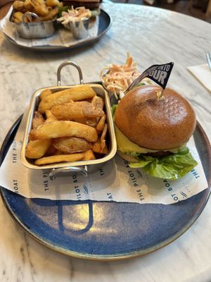 Moving mountain burger   at The Pilot Boat in Lyme Regis