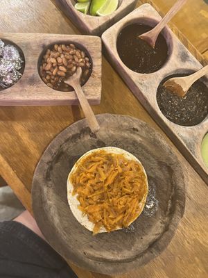 Tinga taco  at El Itacate in Sayulita