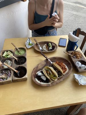Vegan tacos  at El Itacate in Sayulita
