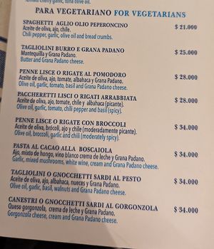 Menu at Cevicheria Trattoria Donde Wippy in Cartagena