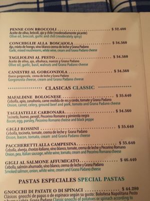 Vegetarian section of menu continued  at Cevicheria Trattoria Donde Wippy in Cartagena