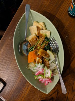 Vegan Gado Gado from the menu at Bali-Bali Indonesia in Kyoto