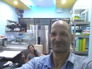 Hermie and Jom at Jom's Vegan Haven in Cebu