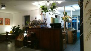 A peek in the open kitchen at Chef Sjef in Amsterdam