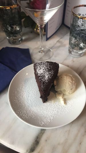 chocolate orange cake at Erpingham House in Norwich