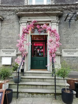Front door at Erpingham House in Norwich