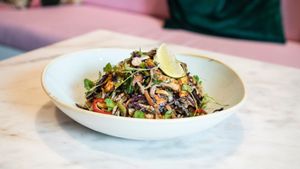 thai noodle salad at Erpingham House in Norwich