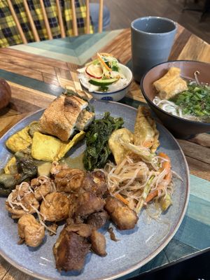 Even little banh mi sandwiches @ the buffet!   at Veggie Castle - Yen Ninh in Hanoi