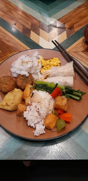 My plate today at Veggie Castle - Yen Ninh in Hanoi