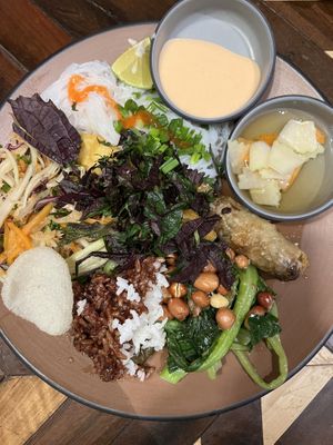 a bit of everything  at Veggie Castle - Yen Ninh in Hanoi