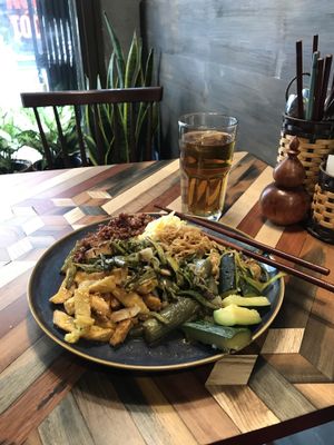 Vegan buffet with drink  at Veggie Castle - Yen Ninh in Hanoi