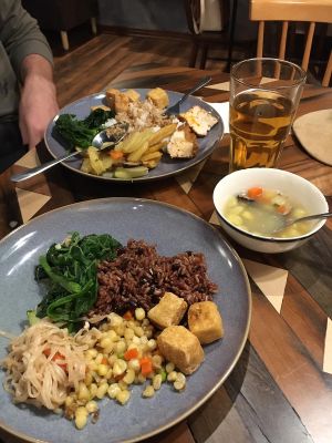 All you can eat heaven. we'll be back!  at Veggie Castle - Yen Ninh in Hanoi