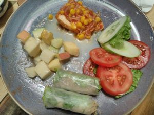 The spring rolls were nice at Veggie Castle - Yen Ninh in Hanoi