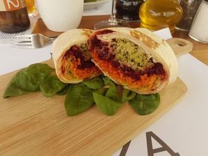 Vegan veggie wrap at Bazza in Sibenik