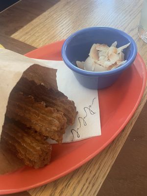 churros with dulce de levine  at Jajaja Mexicana - Williamsburg in Brooklyn
