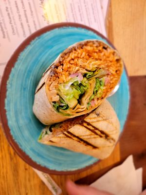 Pollo Fresco Burrito-- my favorite! Great for takeout since it's not too messy at Jajaja Mexicana - Williamsburg in Brooklyn