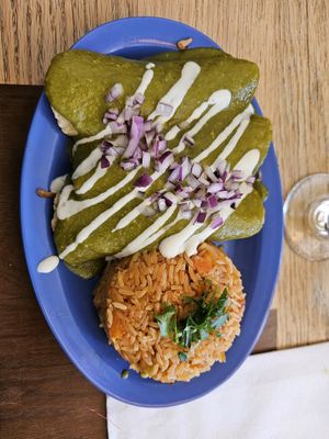 Verde enchiladas at Jajaja Mexicana - Williamsburg in Brooklyn