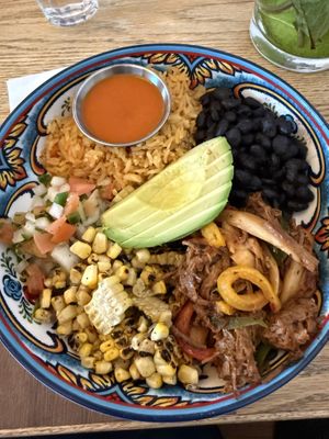 Barbacoa burrito bowl  at Jajaja Mexicana - Williamsburg in Brooklyn