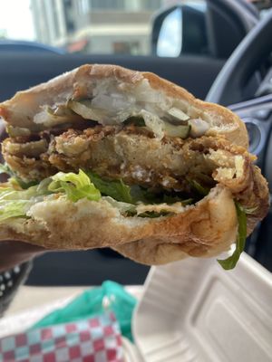 The most yummy patty!  at Des Fresh Foods in Des Moines