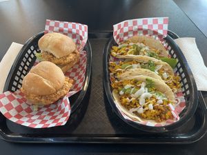 Crispy Sliders and Street Tacos  at Des Fresh Foods in Des Moines