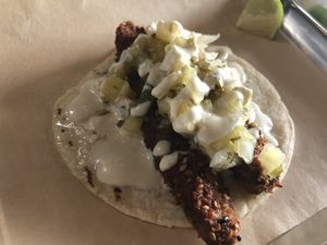 Tofu “del mar” taco at Mission Kitchen - Food Truck in Orlando