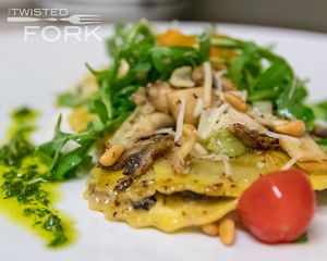 porcini ravioli at The Twisted Fork in Reno