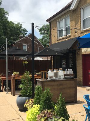 Ice cold water = perfect walking destination  at Taco Buddha in University City