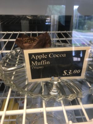 Vegan bakery goods at Cursed bikes&coffee (connected unit) at Taco Buddha in University City