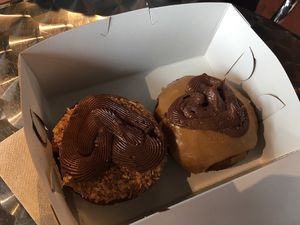 Valentine’s vegan donuts! at Donnie's Donuts in Ormond Beach