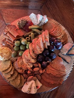 Vegan charcuterie 4 meats, 4 cheeses at The Fox Bar and Cocktail Club in Nashville