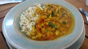 Our best seller - Curried Cauliflower Chickpea Stew. at Sealantro in Vero Beach