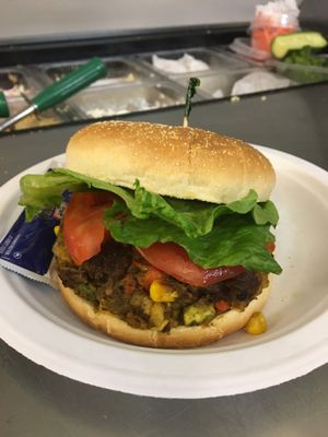 Indian Spiced Masala Burger at Sealantro in Vero Beach