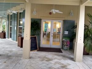The front of the cafe. at Sealantro in Vero Beach