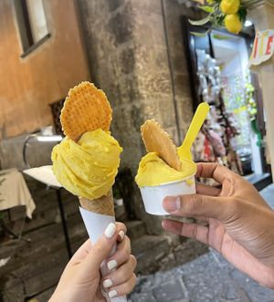 Delicious gealto  at Antica Gelateria in Sorrento