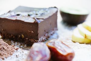 Chocolate Avocado Tart (Nut free) at The Green Moustache in Edmonton